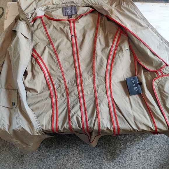 Cole Haan Tan Trench Coat with Belted Waist - Picture 9 of 13